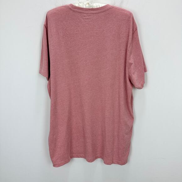 J.Crew Surf Ready Tuck Graphic Tee Shirt Cotton Blend Crewneck Blush Mens XL - Picture 9 of 10